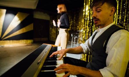 Sam Gannon and Ashleigh Cordrey at Theatre Delicatessen.