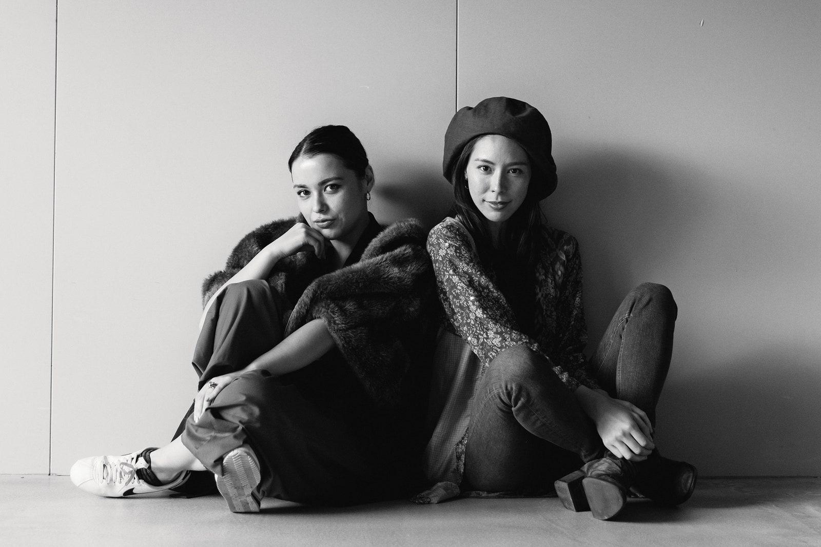 Sara Aiko left and Maya Hanson at a yoga and wellness event at Y.gion