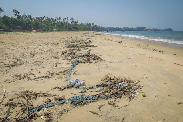 Goa Indien Paradise Beach Müll